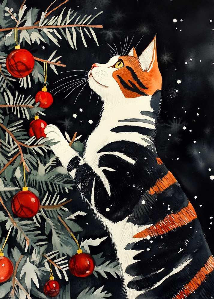 Katzen lieben den Weihnachtsbaum