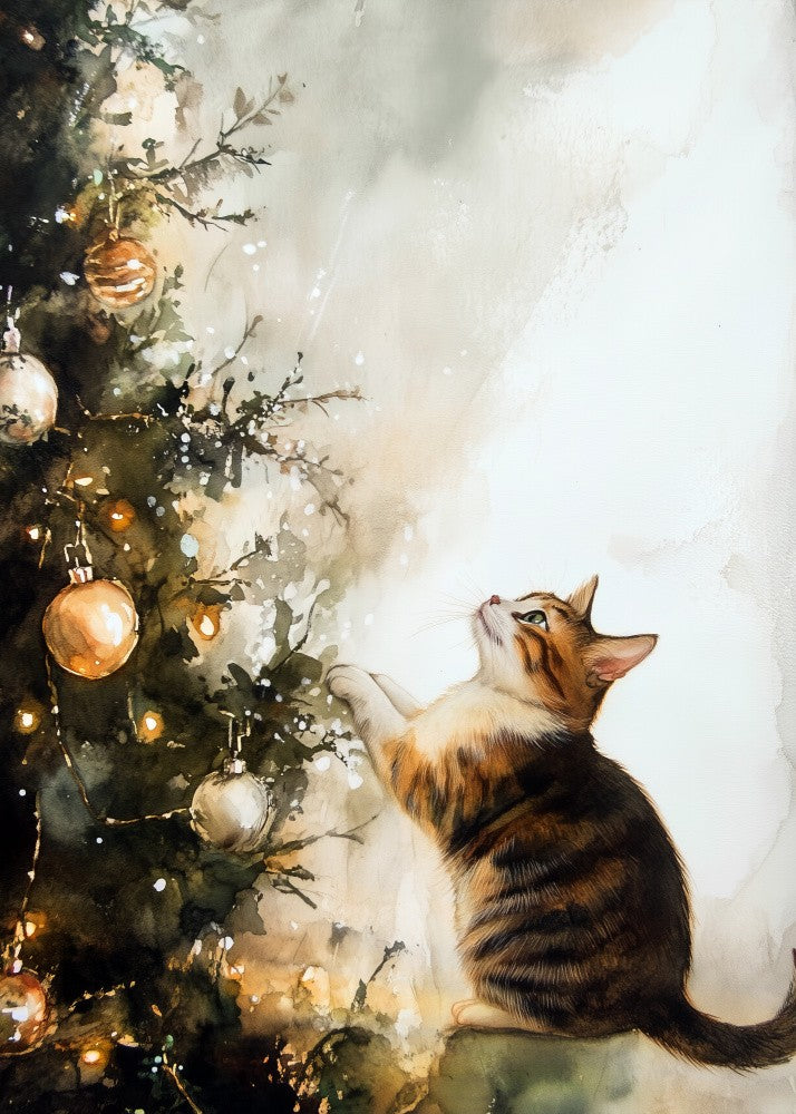 Katzen lieben den Weihnachtsbaum