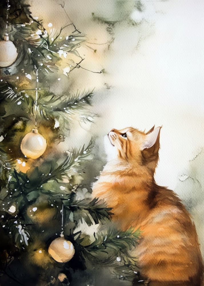 Katzen lieben den Weihnachtsbaum