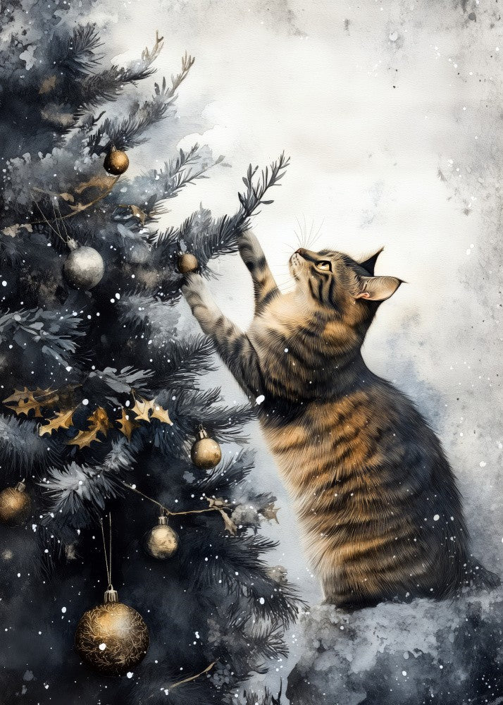 Cats Love the Christmas Tree