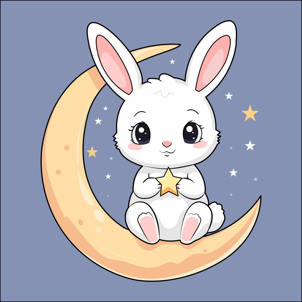 Bunny Vibing on the Moon