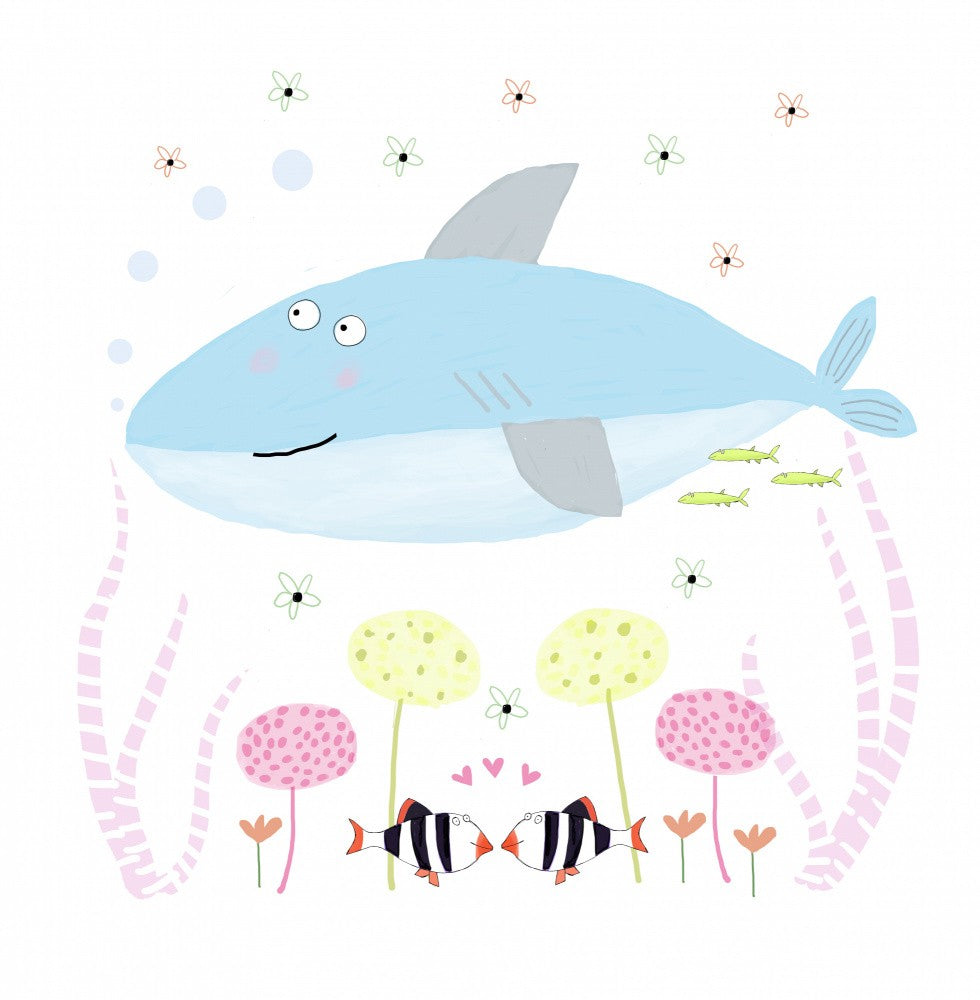 Baby Shark mit Blumen