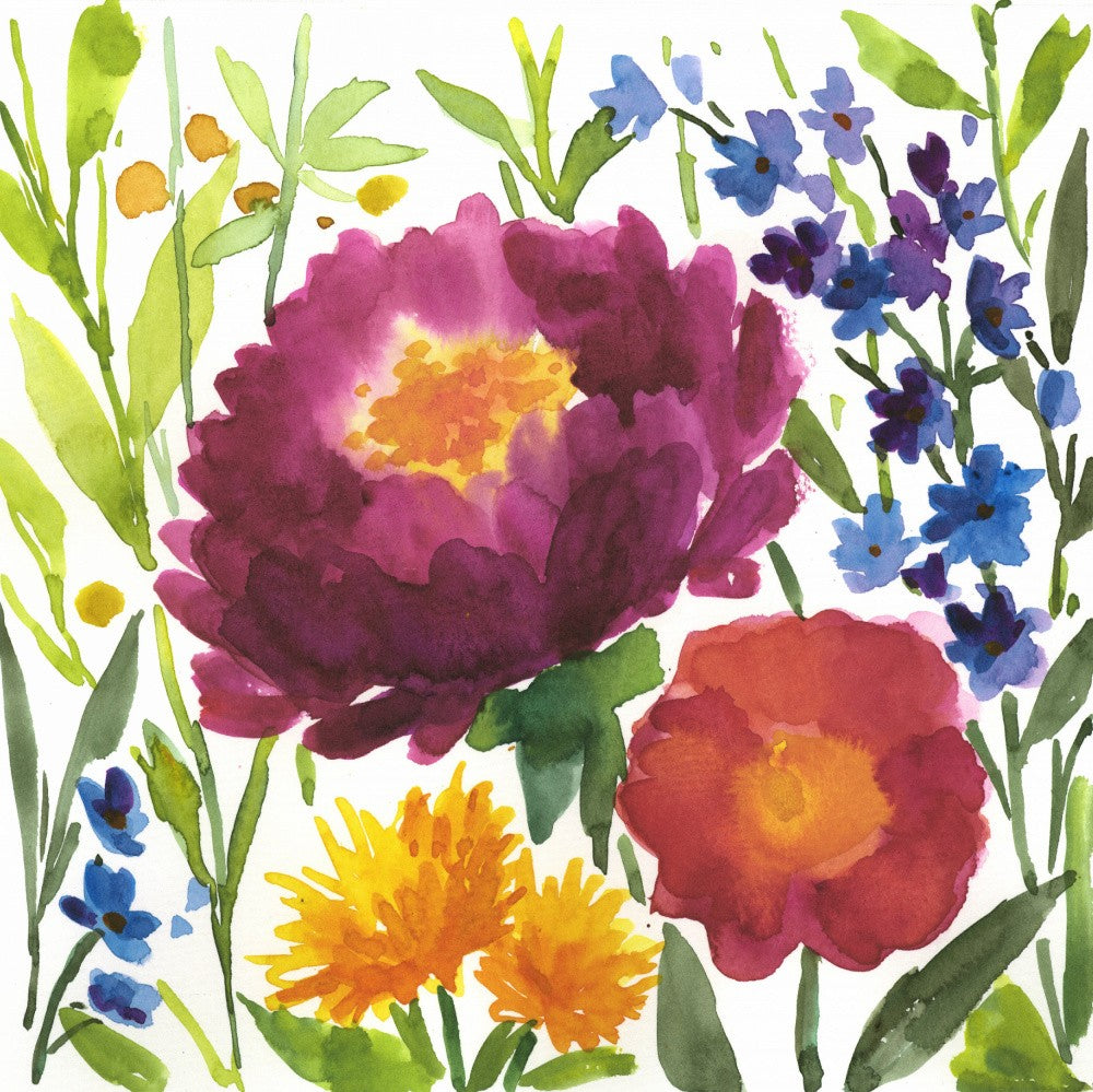 Peony Poppy and Dandelion Flower