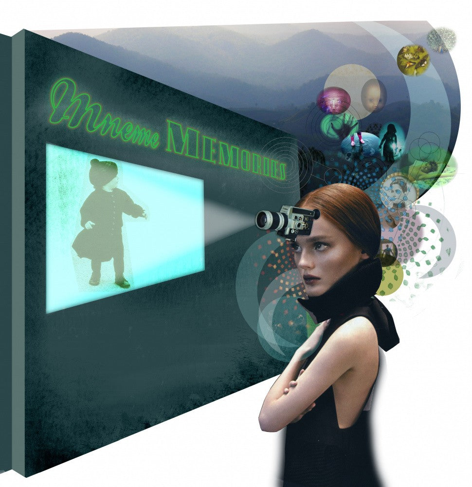 Woman With A Projector Headset