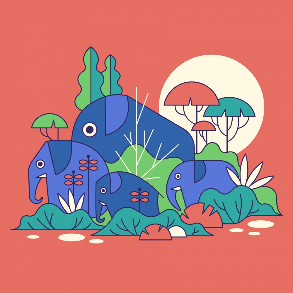 Minimal Wildlife Elephant