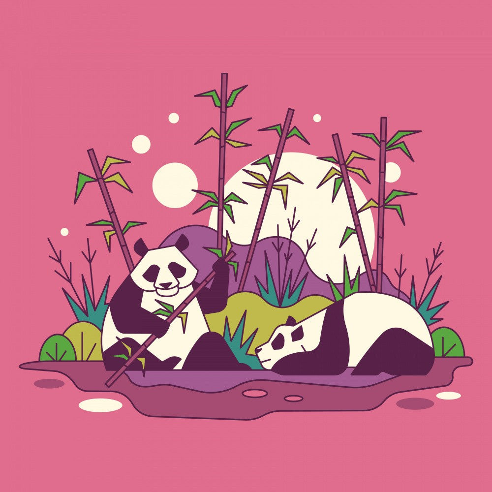 Minimalistische Tierwelt Panda