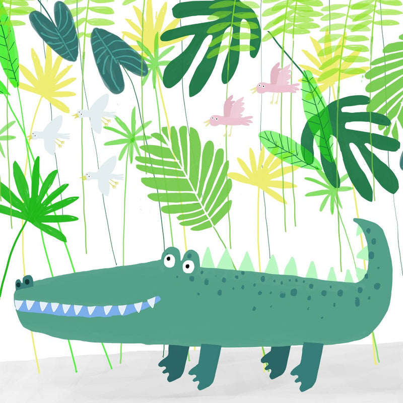 Smiling Crocodile in the Jungle