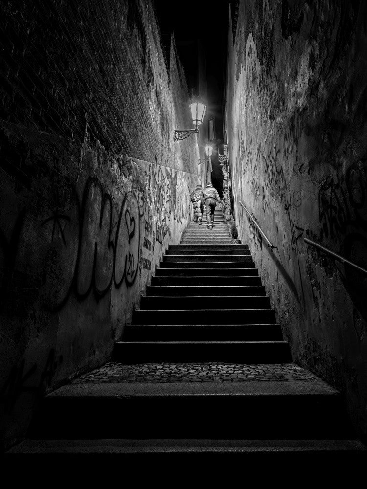 Stairs at night