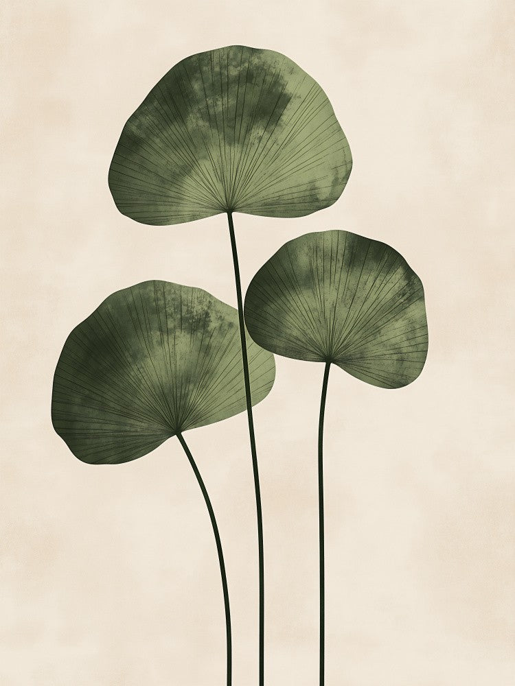 Green Leaves with Delicate Veins