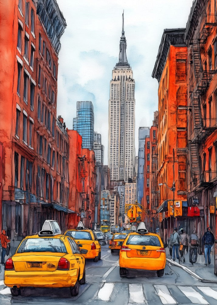 New York City Watercolor and Ink