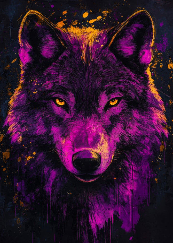 Purple Wold Animal Art