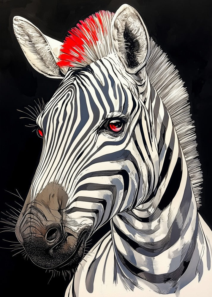 Dynamic Zebra Animal Art