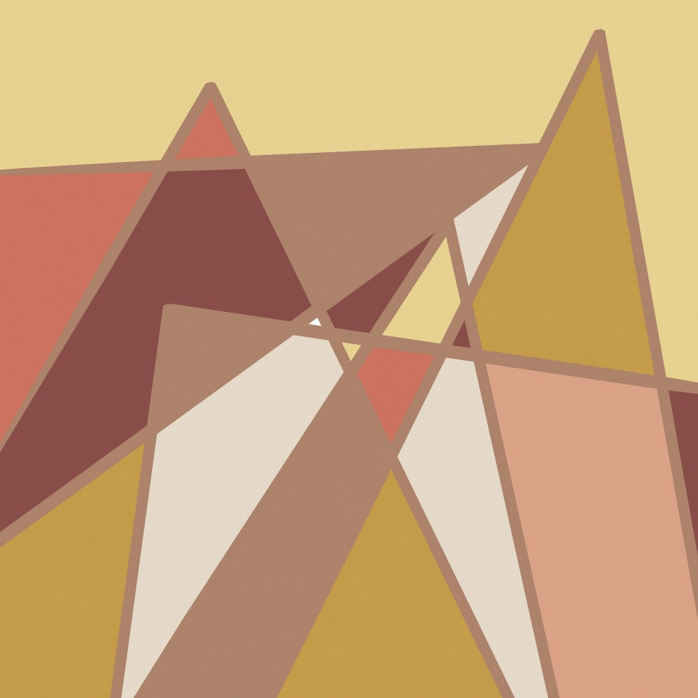 Golden abstract mountains