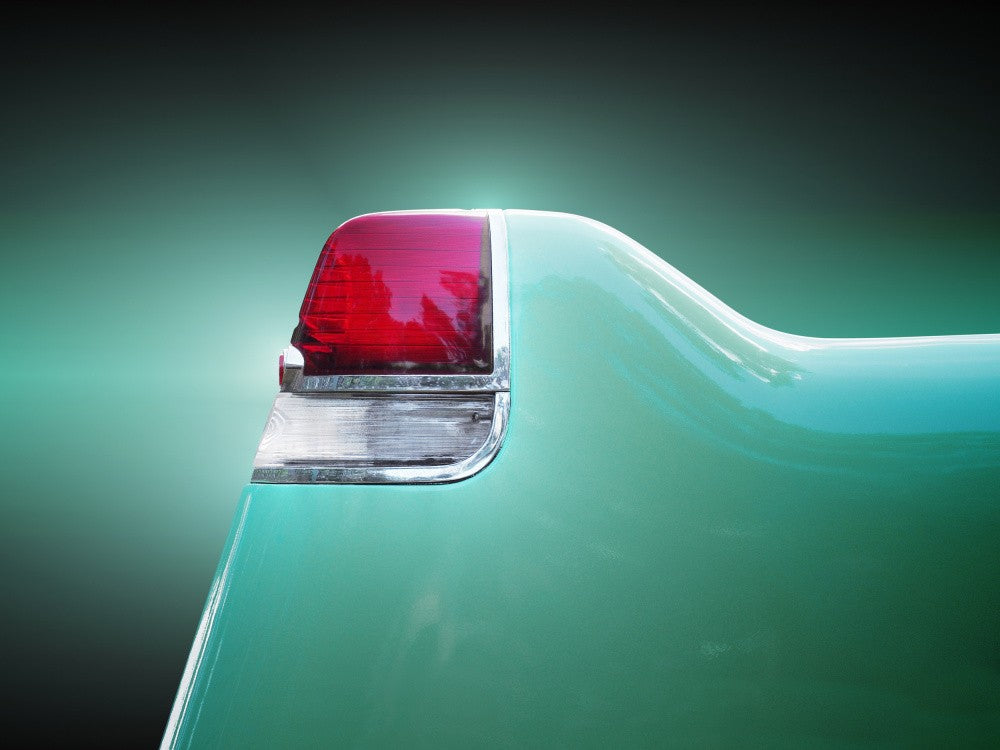 Amerikanischer Oldtimer Coupe Deville 1955 Heckdetail
