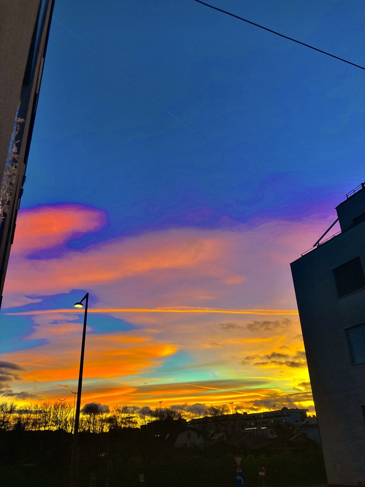 Dramatic Urban Sunset