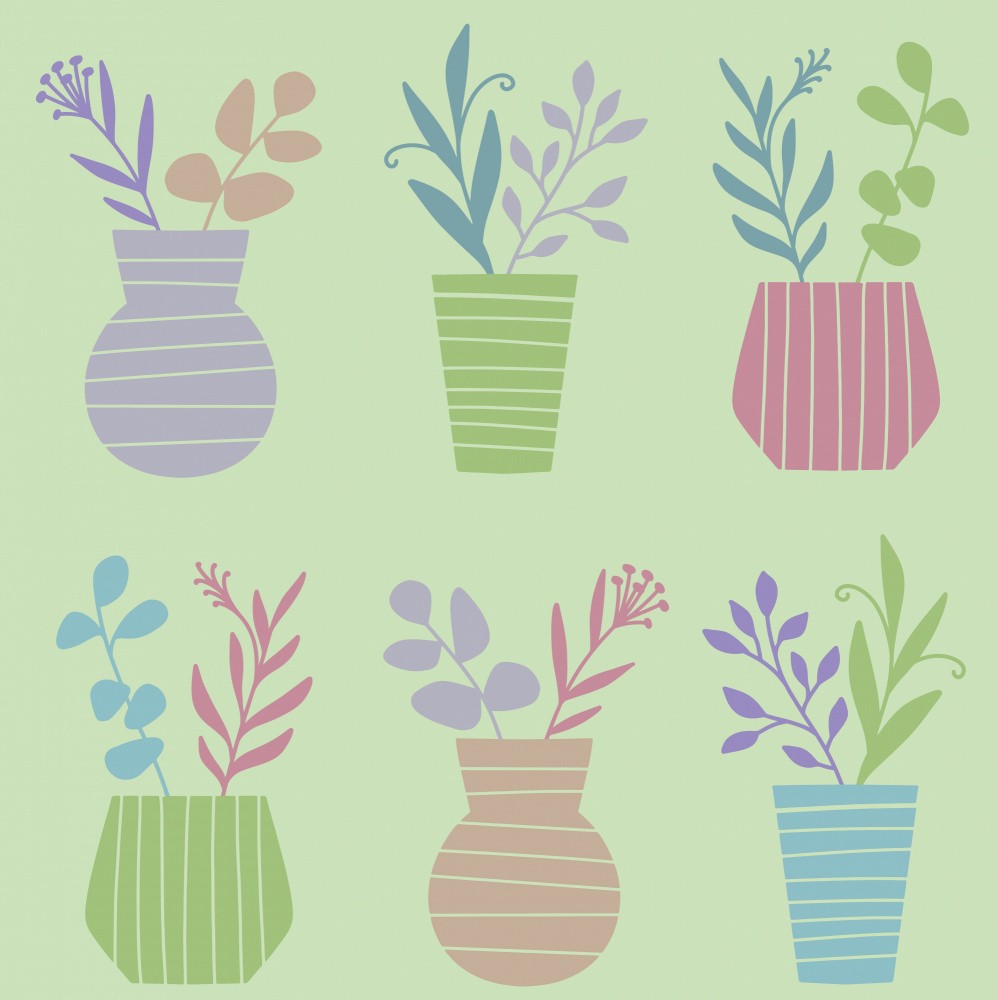 Botanical Design With Abstract Plant