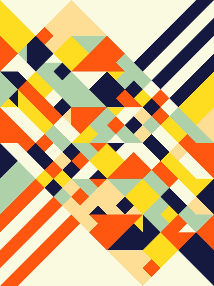 Vibrant Angular Shapes Art Print by Petr Strnad – Fy!