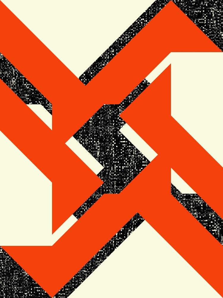 Bold Orange and Black Shapes