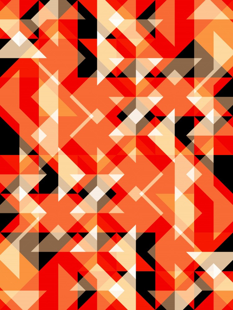 Crimson Geometric Shapes
