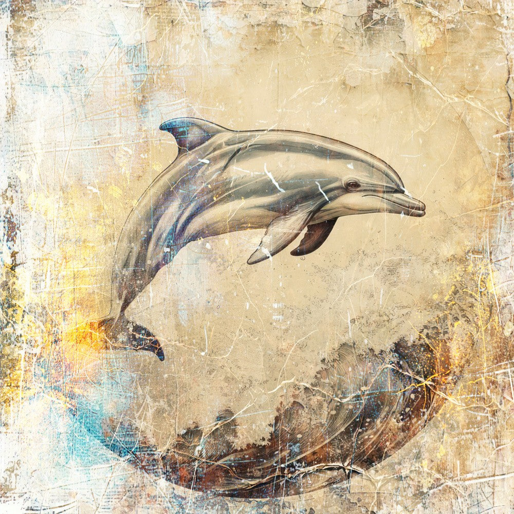 Dolphin Animal Art Illustration 01
