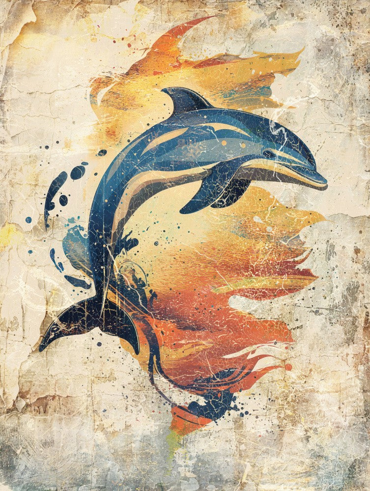 Dolphin Animal Art Illustration 04