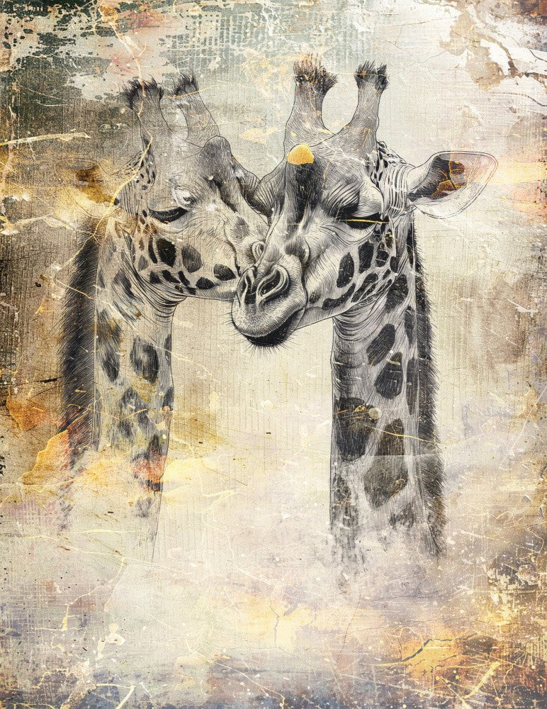 Giraffe Animal Art Illustration 02
