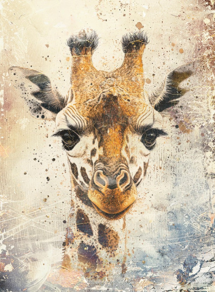 Giraffe Animal Art Illustration 04