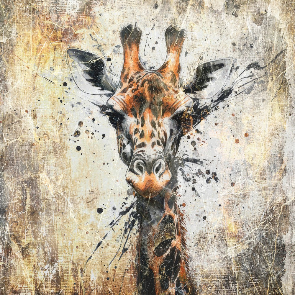 Giraffe Animal Art Illustration 06