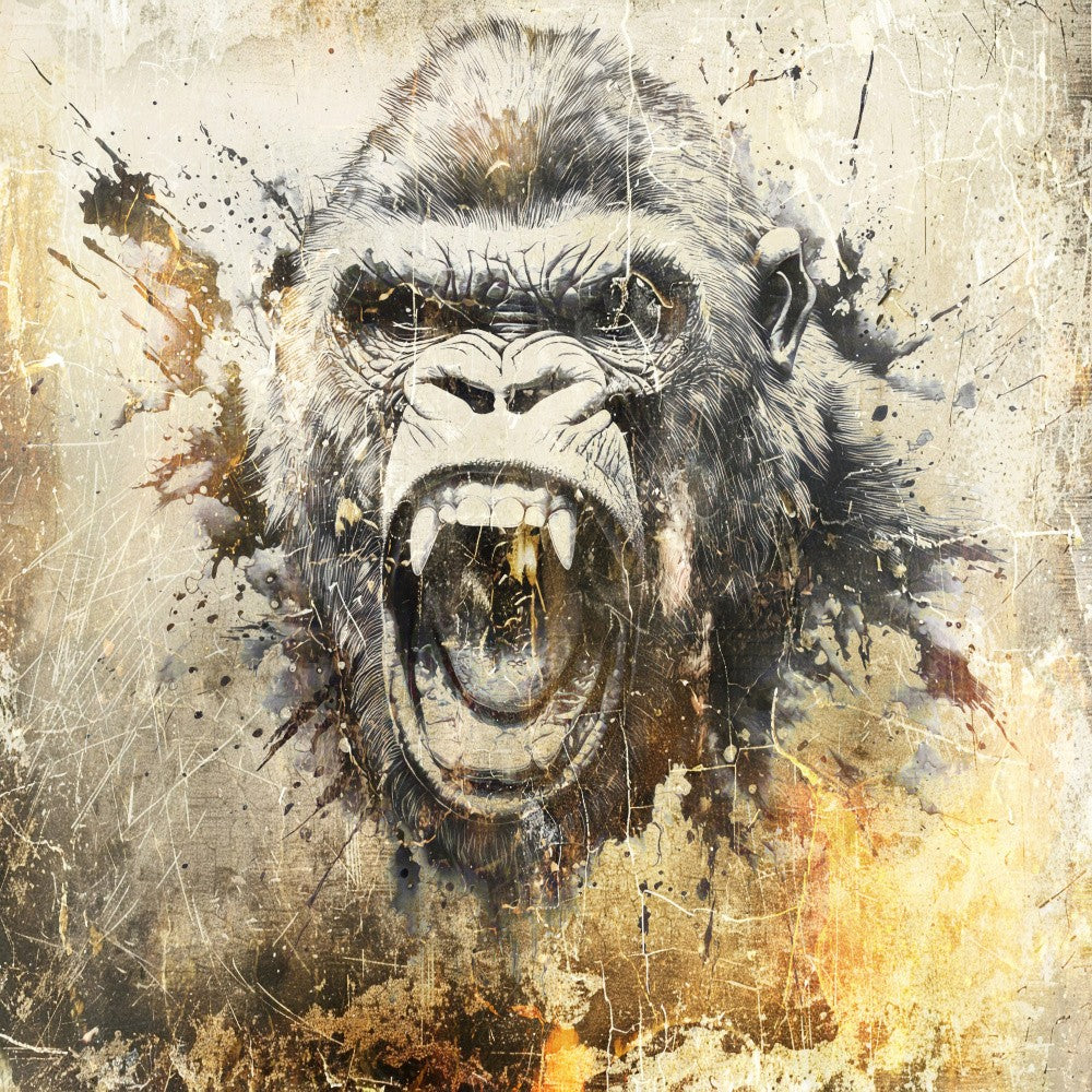 Monkey Animal Art Illustration 06