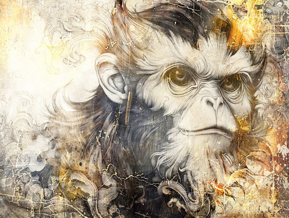 Monkey Animal Art Illustration 08