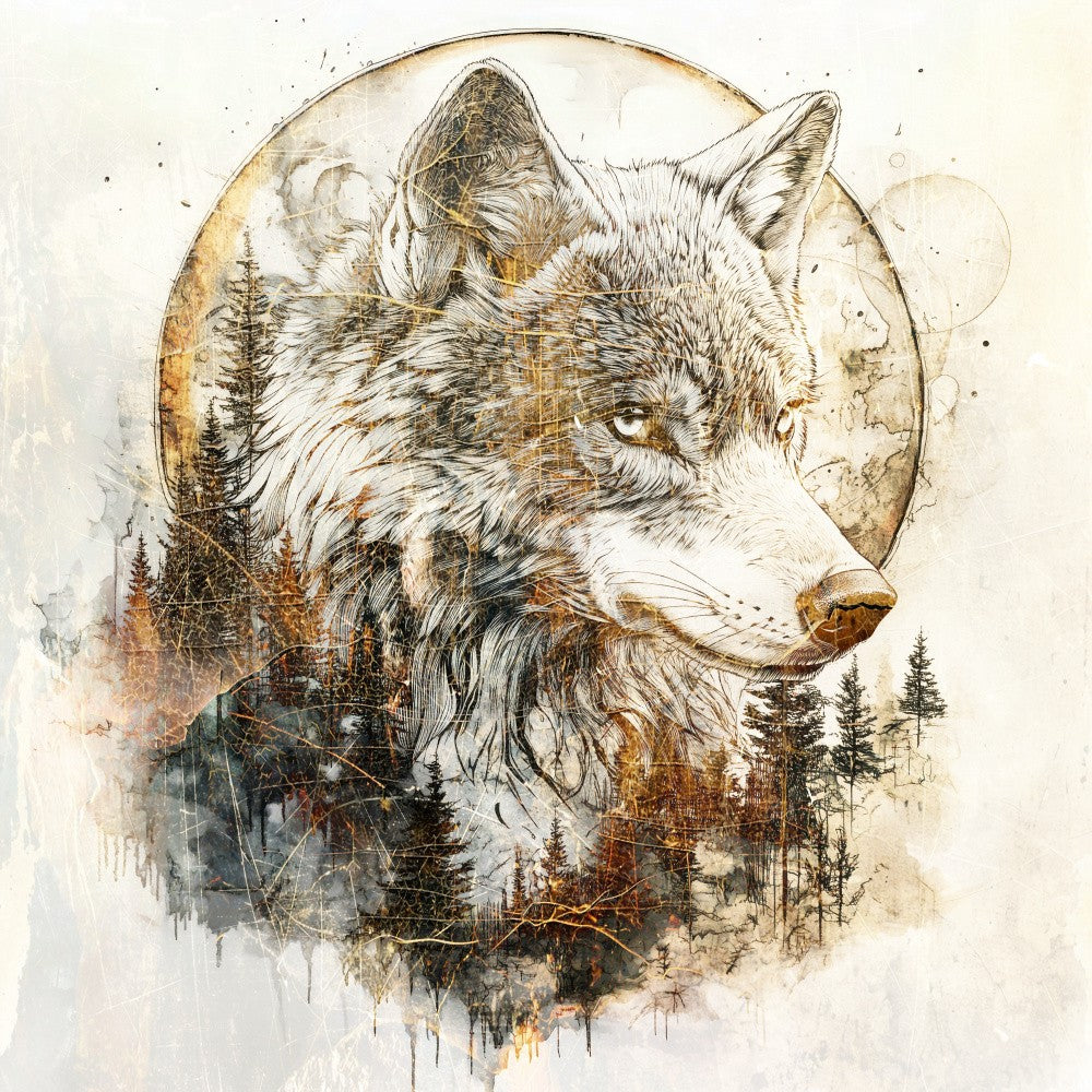 Wolf Animal Art Illustration 09