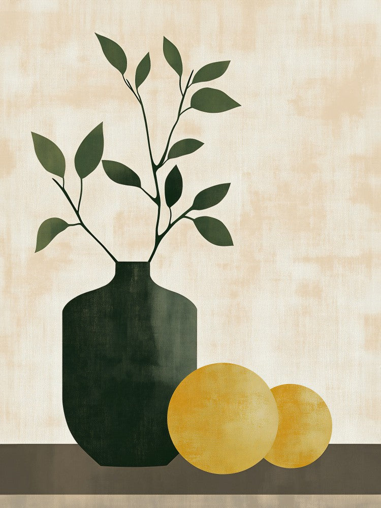 Simplistic Still Life with a Dark Vase