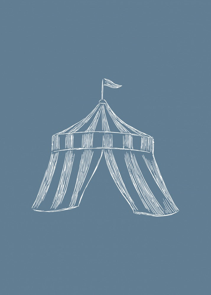 Zirkuszelt Vintage Blau