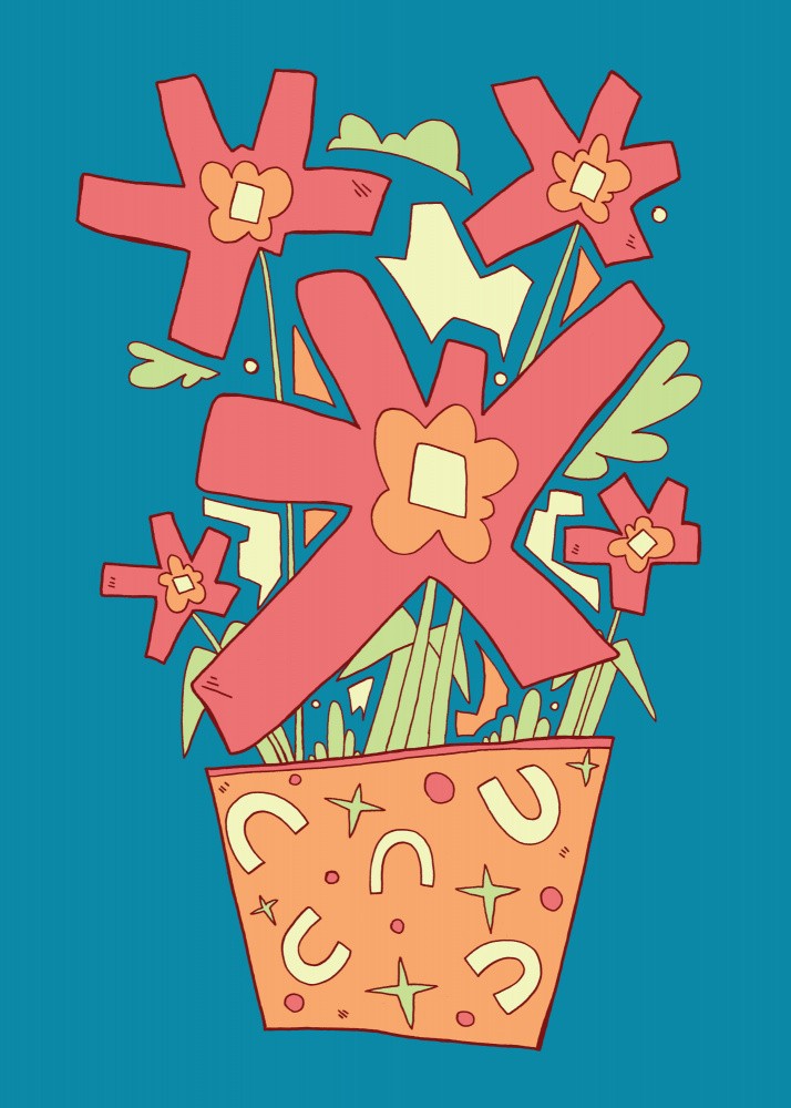 The Pink Potted Flowers
