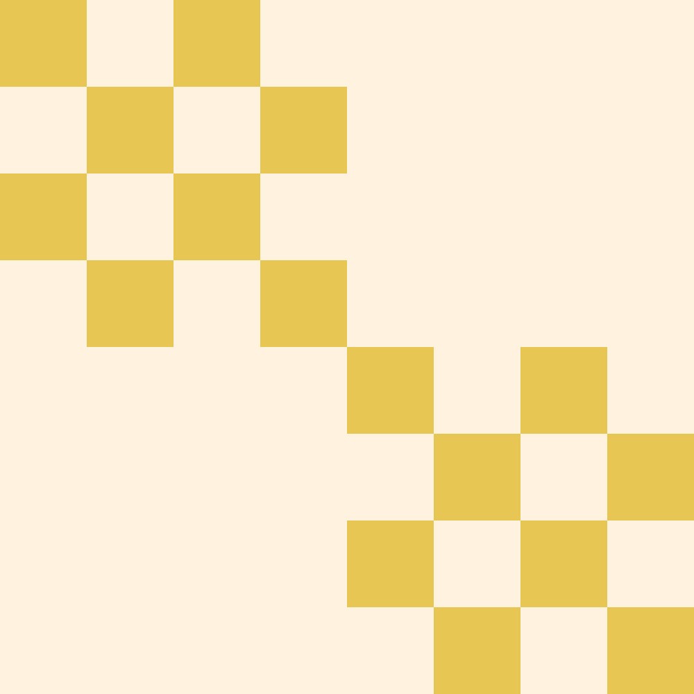 Grid Stripes Cream and Yellow
