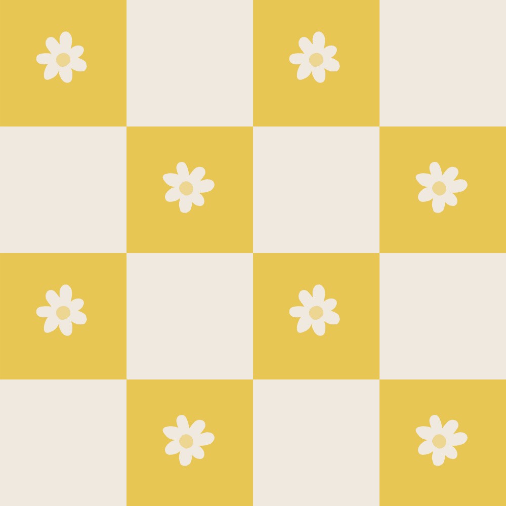 Daisy Grid Patern - Yellow