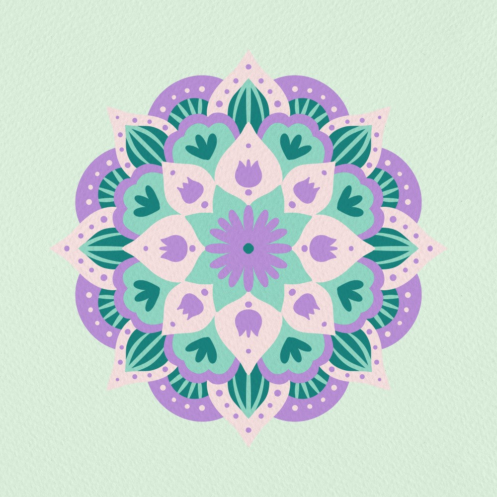 Pastel Violet Mandala Art