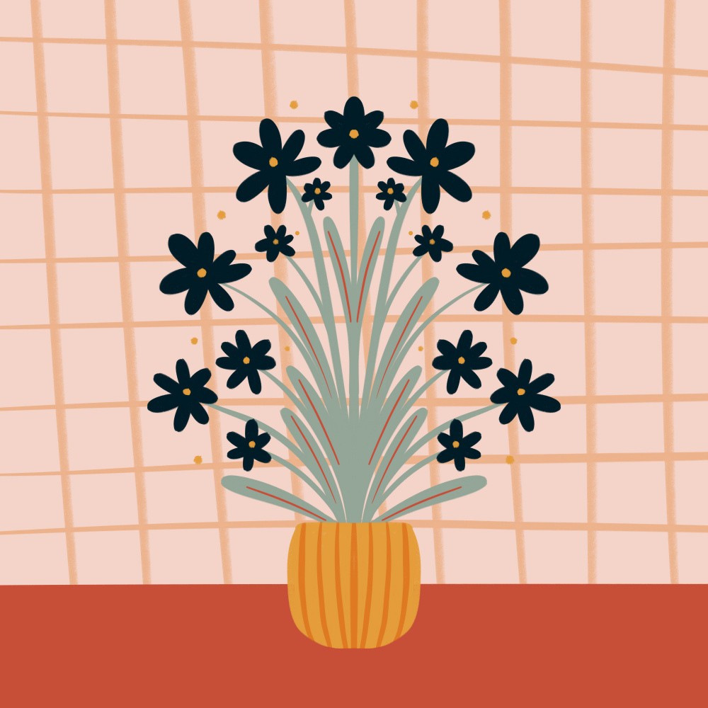 Floral Vase Orange