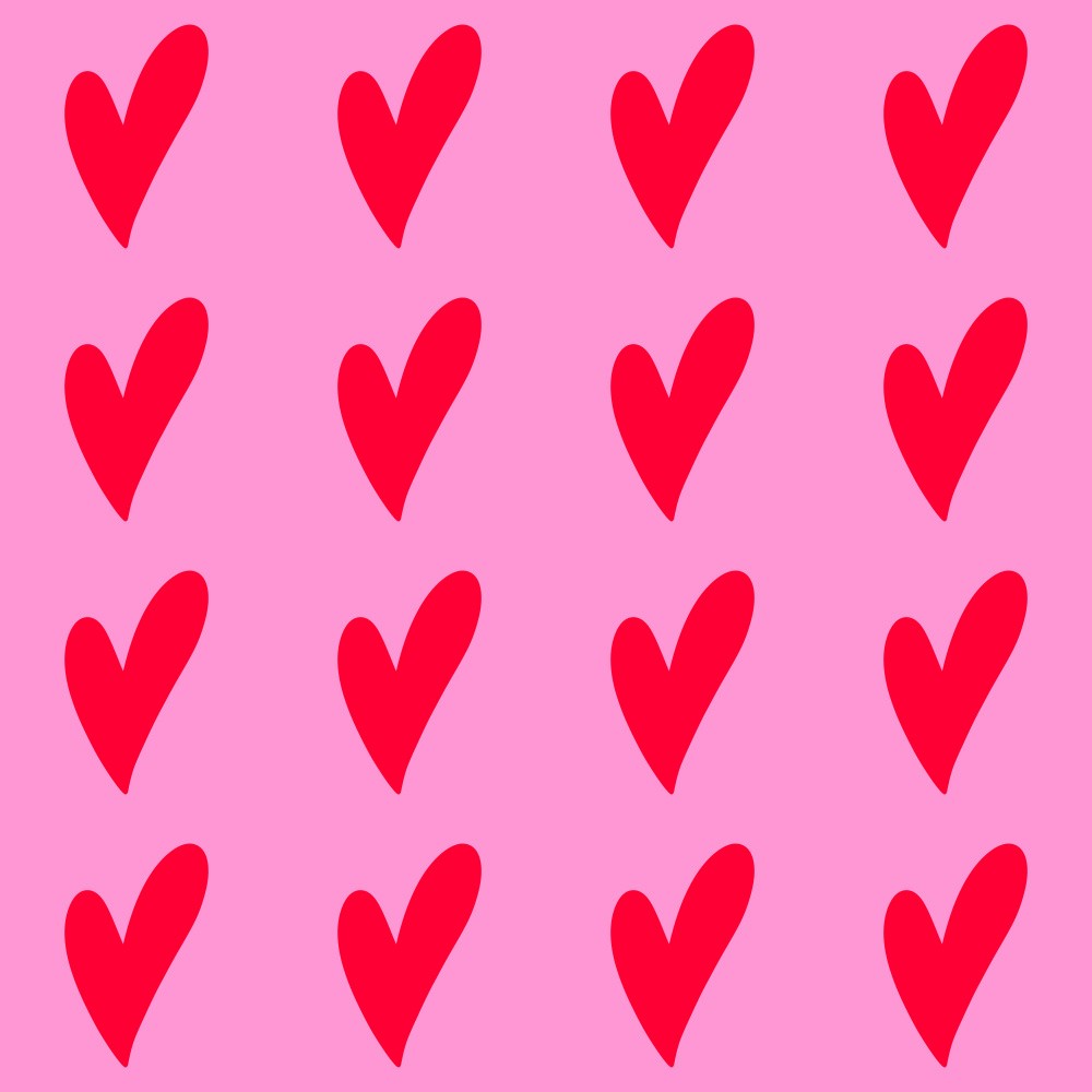 Cute Hearts Pink And red