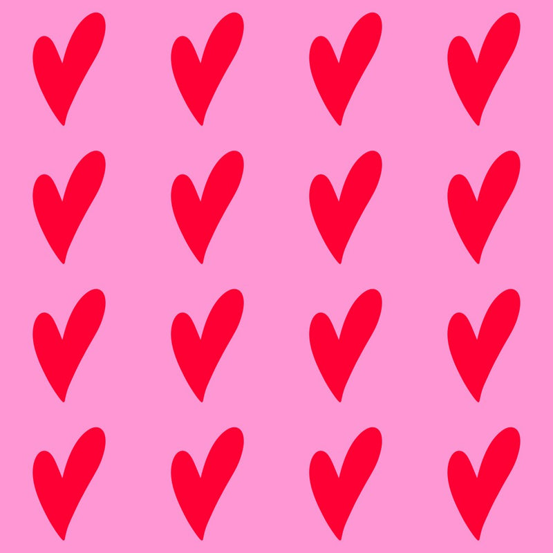 Cute Hearts Pink And red