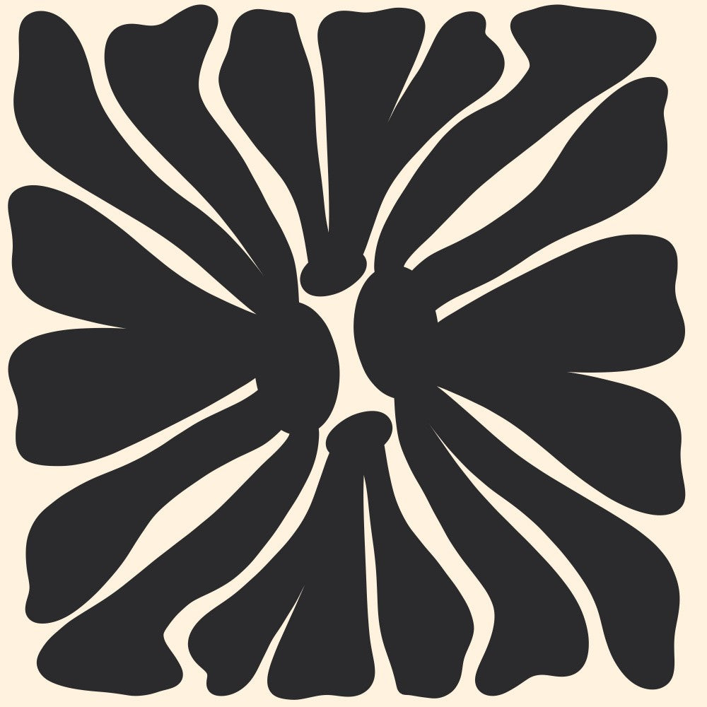 Abstract Monochrome Flowers