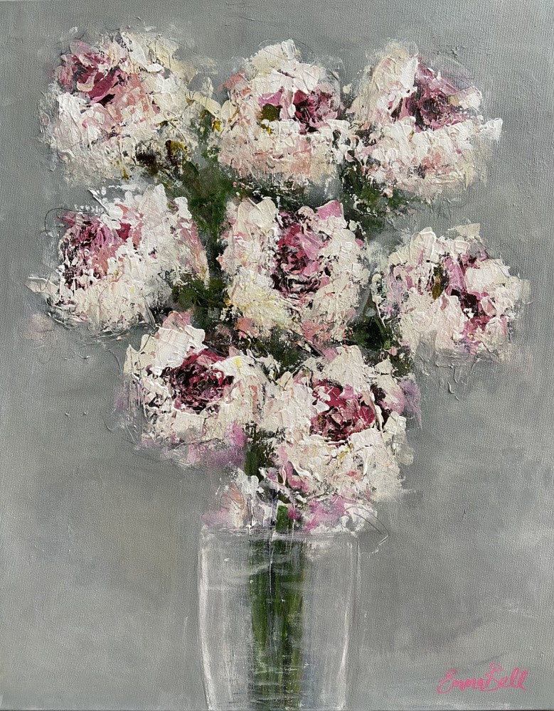 Blüten in einer Glasvase