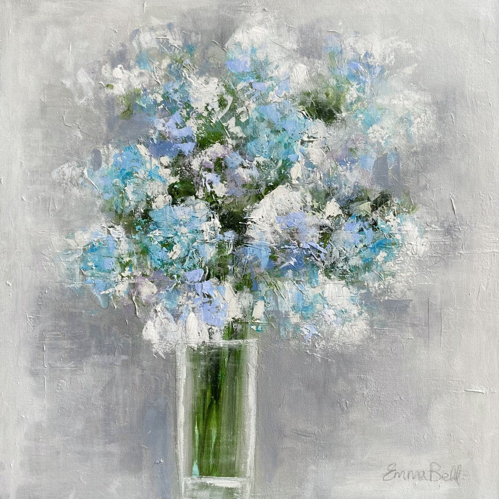 Bouquet of Flowers in a Glass Vase