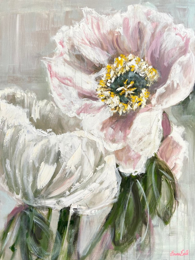 Delicate White and Pink Flowers