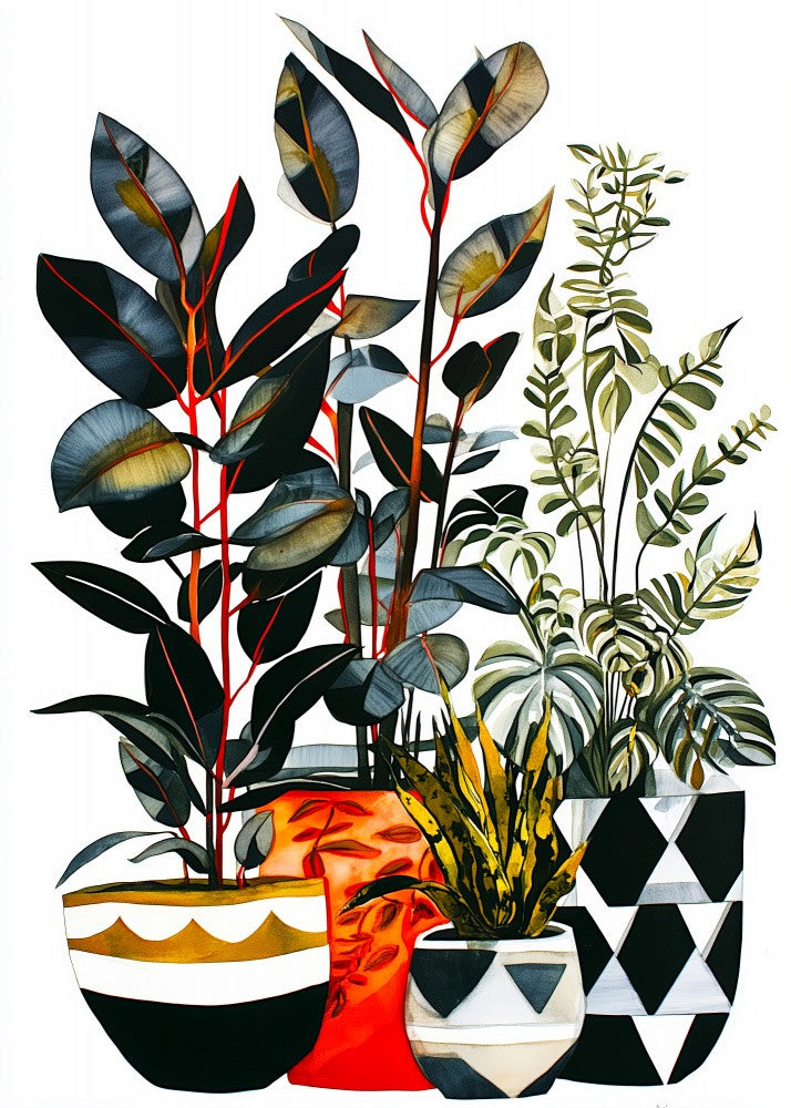 Potted Florals Flowers Evergreen