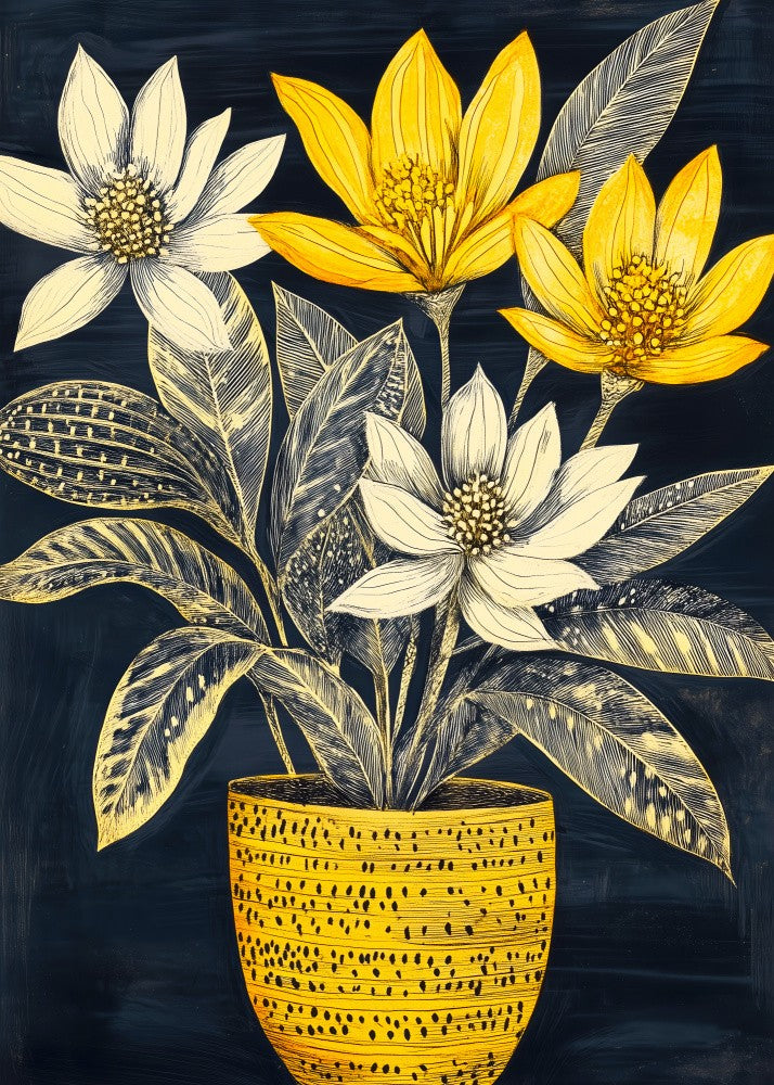 Potted Florals Flowers Evergreen