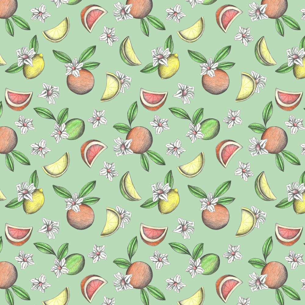 Colorful Citrus Fruits and Blossoms