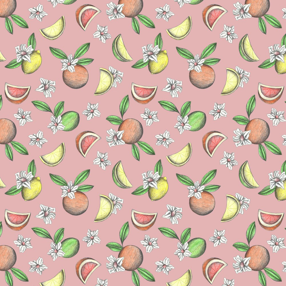 Colorful Citrus Fruits and Blossoms