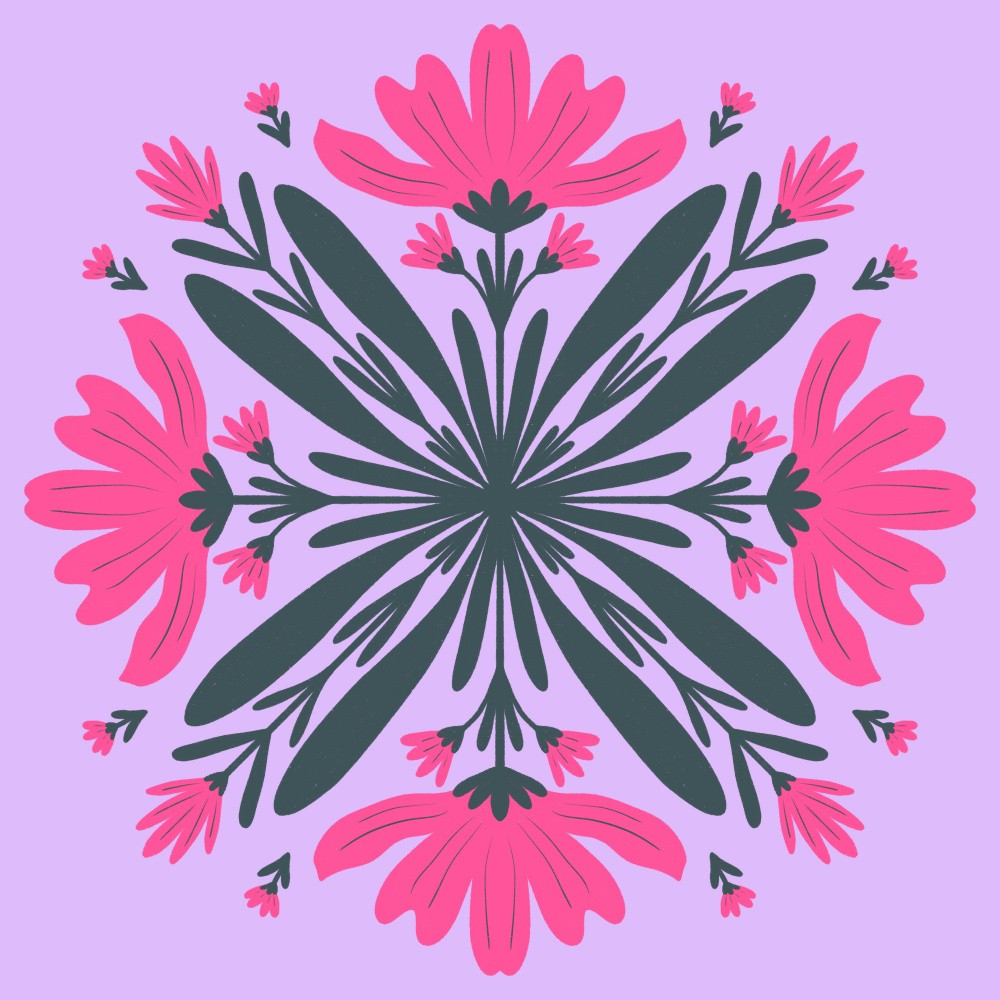 Magenta Flower Mandala