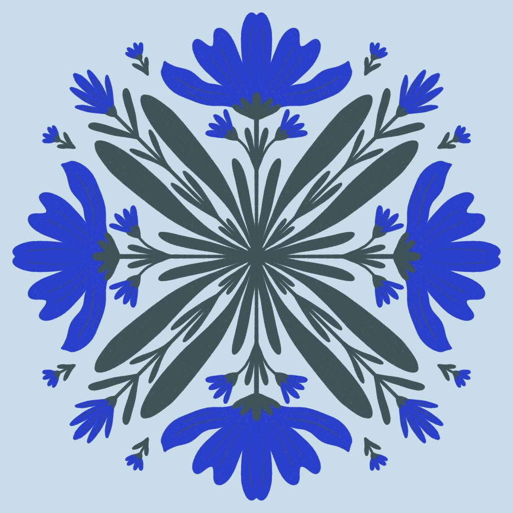 Blue Flower Mandala